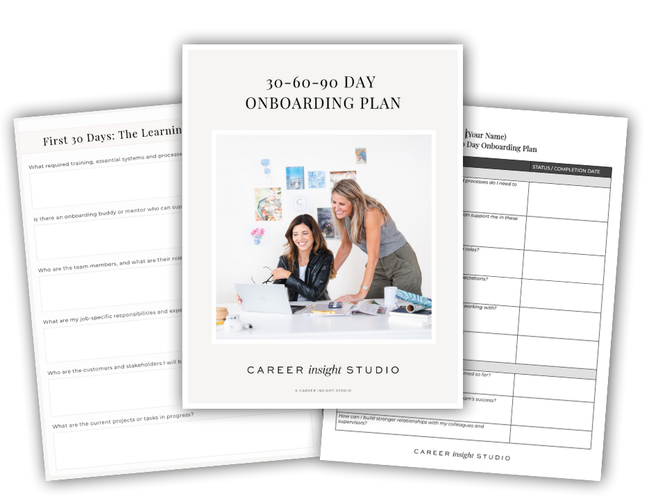 free downloadable 30-60-90 Day New Job onboarding plan for professionals in corporate settings