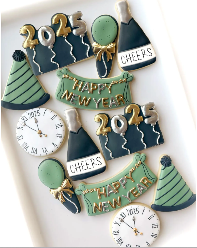 Happy New Year cookies from Etsy