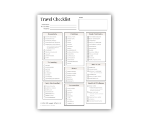 Travel Packing Checklist