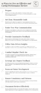 10 Ways to Give an Effective and Caring Performance Review