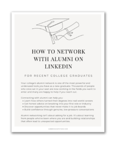 Network with Alumni guide