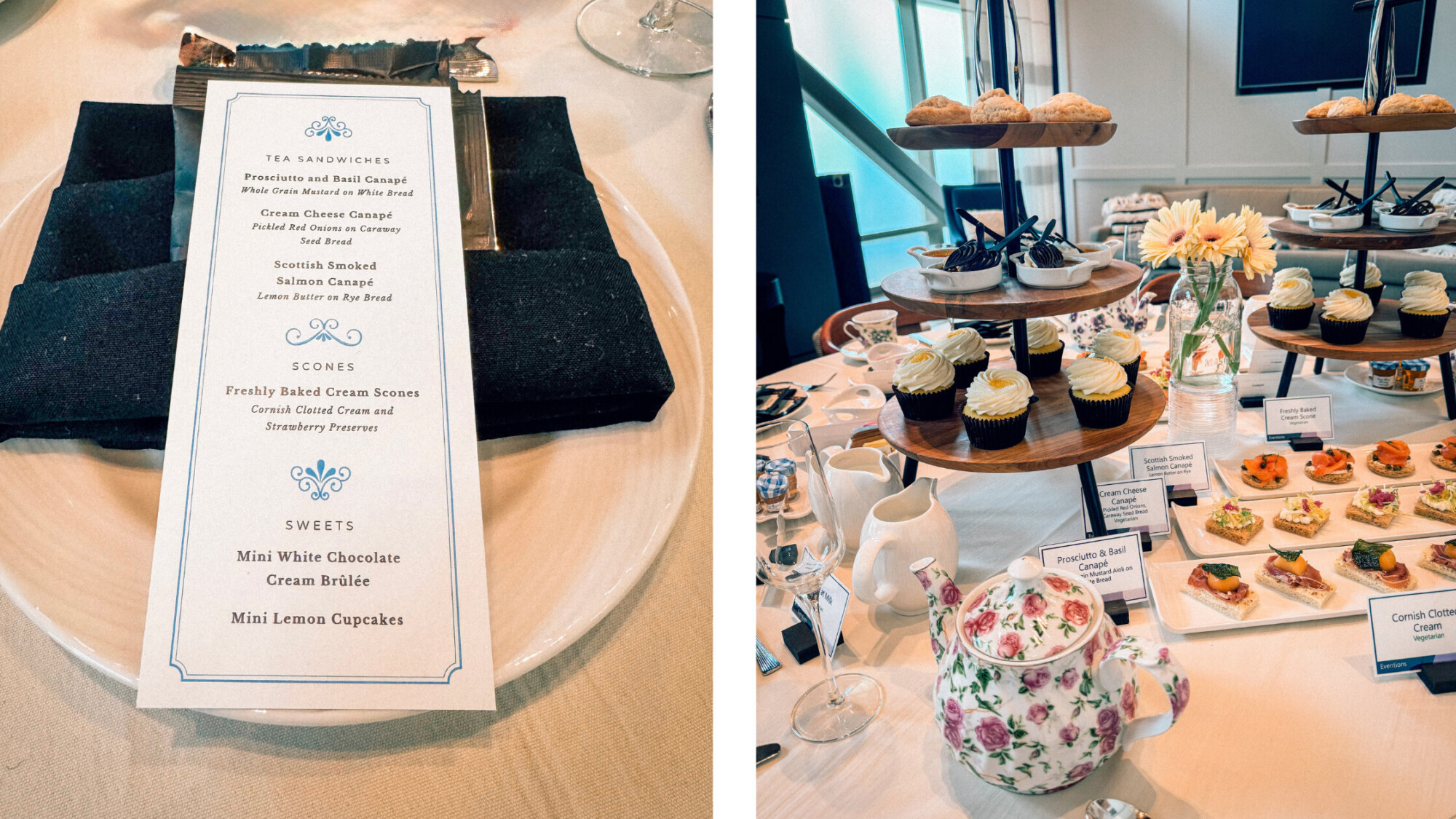 High Tea Menu and Treats